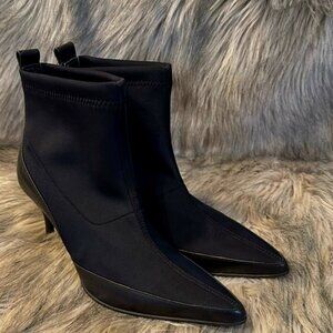 Black Pointed Toe Ankle Boots